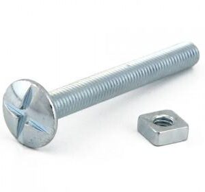M6 x 25mm Roofing Bolt & Square Nuts BZP