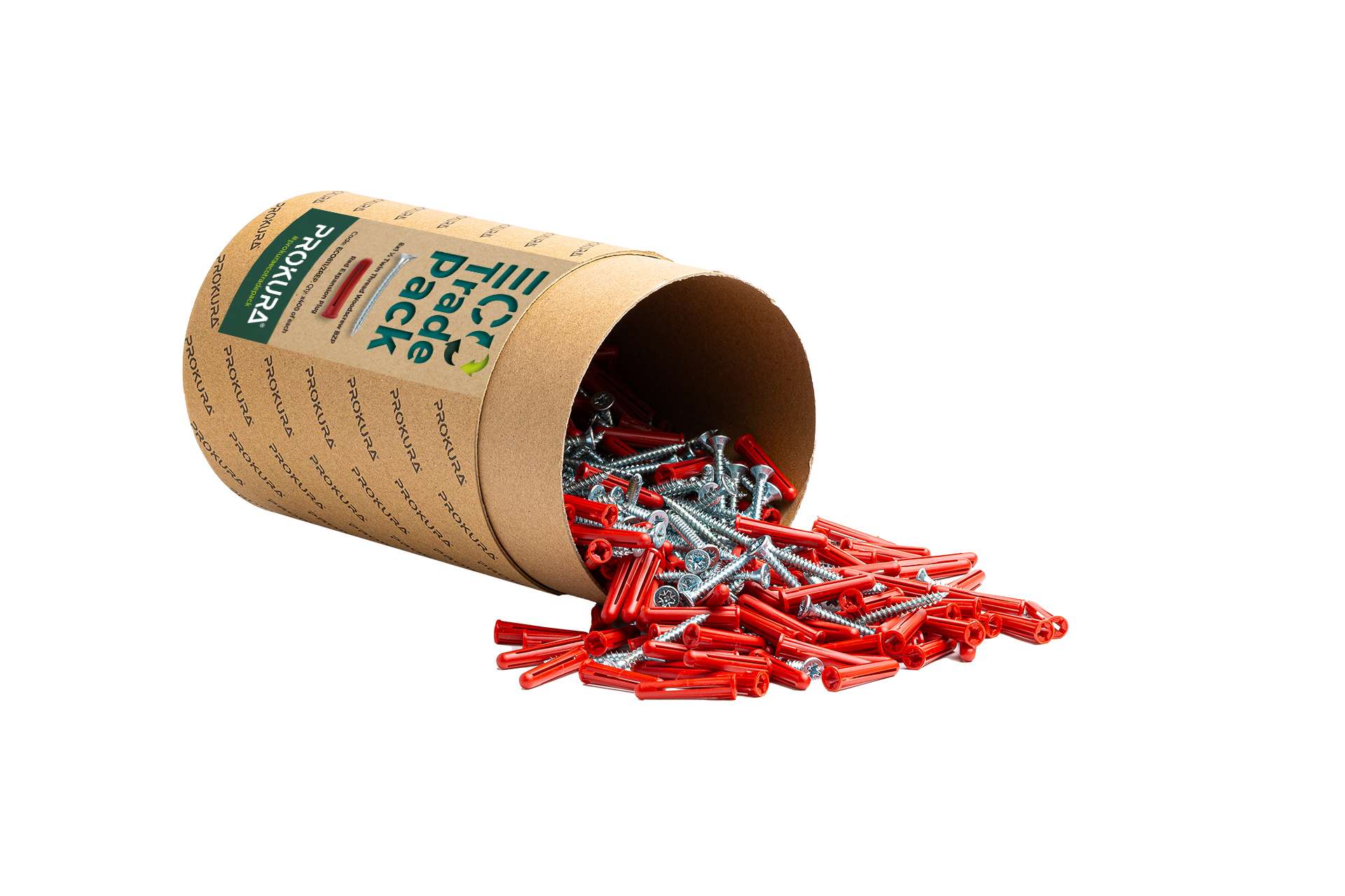 Eco Trade Pack - 8 x 11/2 Twin Thread Woodscrew & Red Plug x 400 - Image 2
