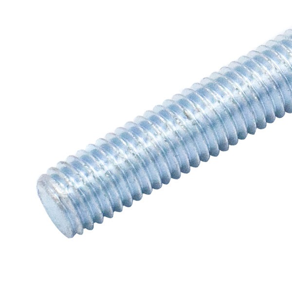 60 degree mild steel threaded bar bright zinc plated